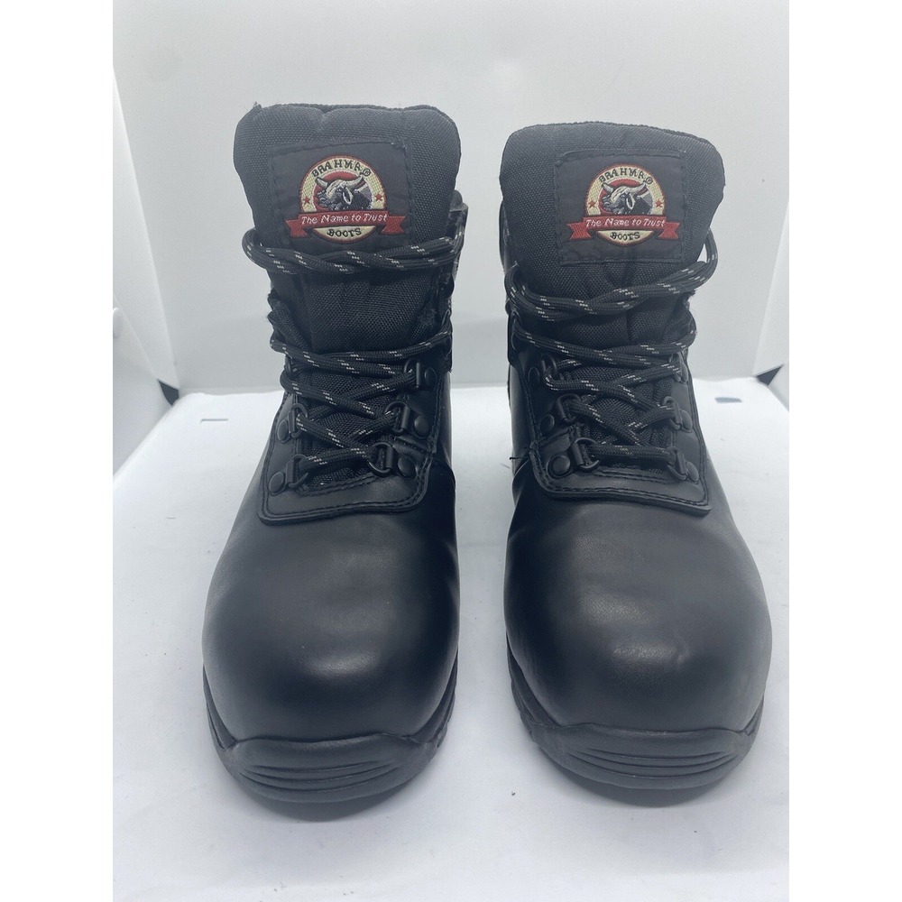 Brahma Women Citrus Black Lace Up Steel Toe Work Safety Boots Size 6 550098620